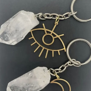 Quartz Crystal Keychain