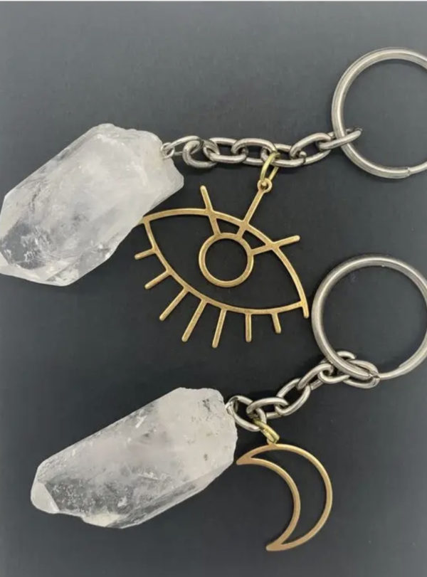 Quartz Crystal Keychain